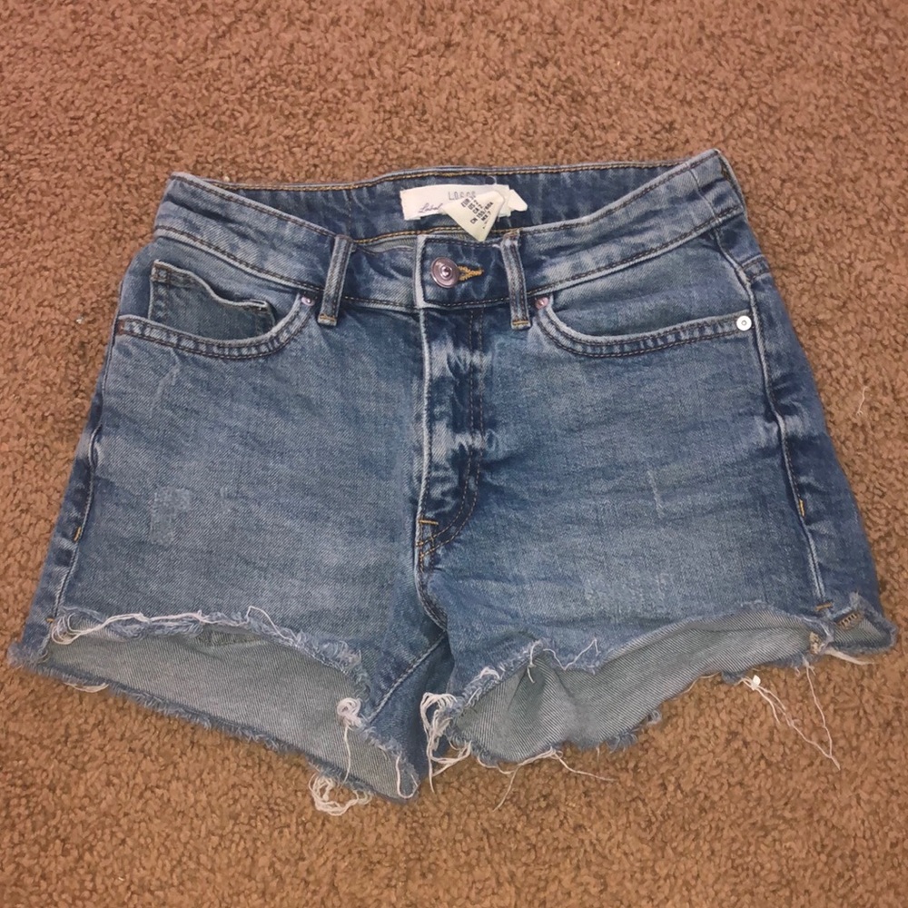 Slightly Distressed Denim Shorts